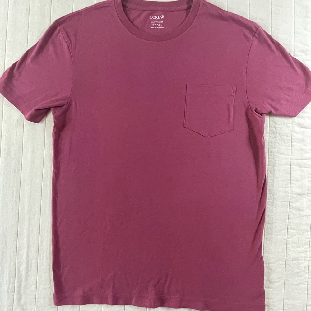 J. Crew Men's Short Sleeve Tee in Rich Pink